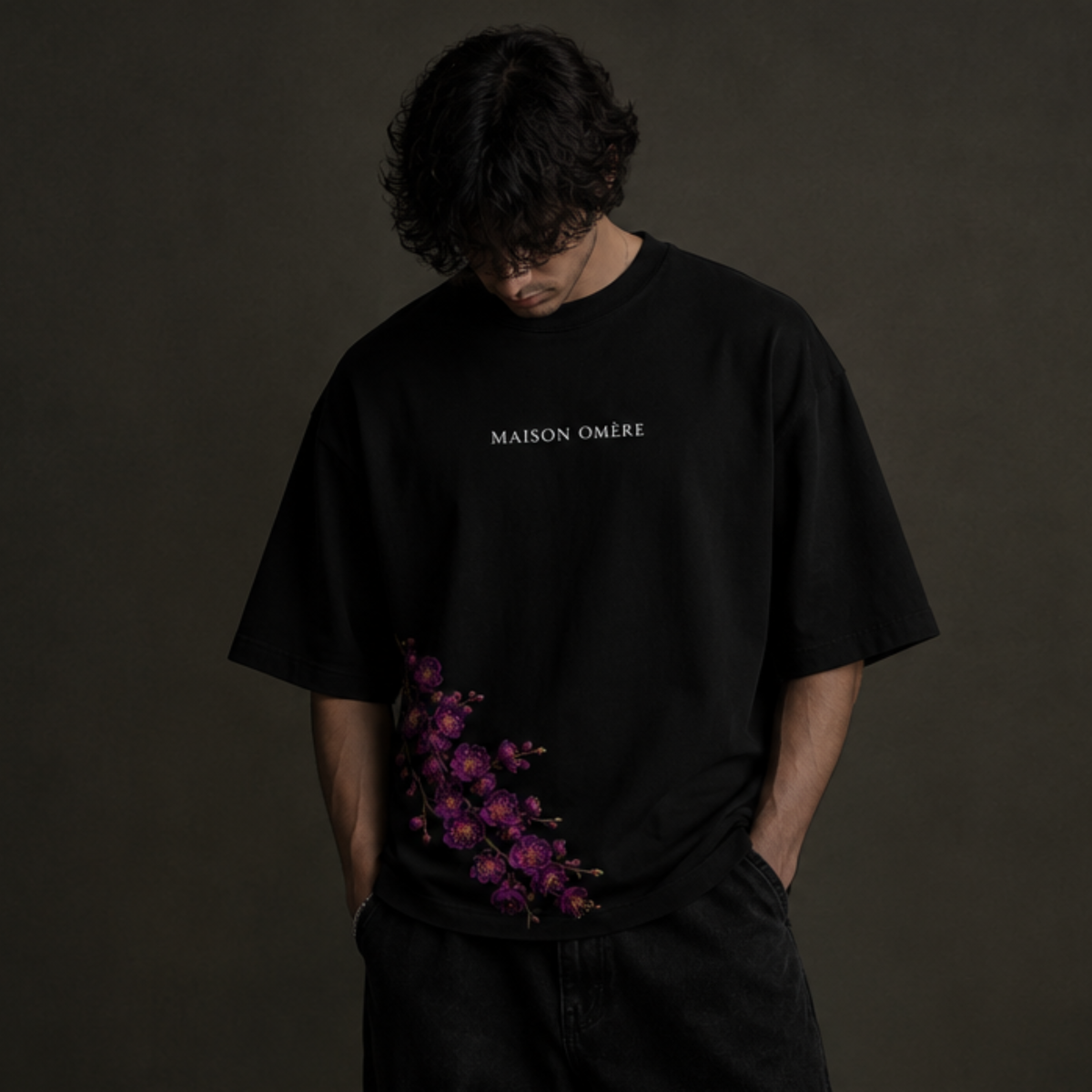 MAISON OMÈRE — Nocturne Bloom Oversized T-Shirt